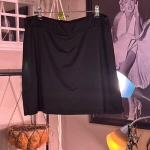 Ekouaer Womens Black Active Athletic Tennis Golf Skort Skirt Size XL